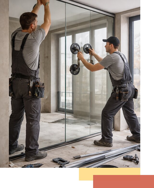 Цельностеклянные перегородки под ключ в Евпатории