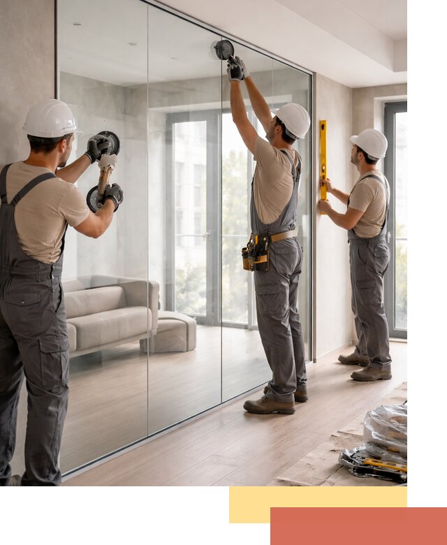 Перегородки из закаленного стекла в Евпатории для офисов и квартир