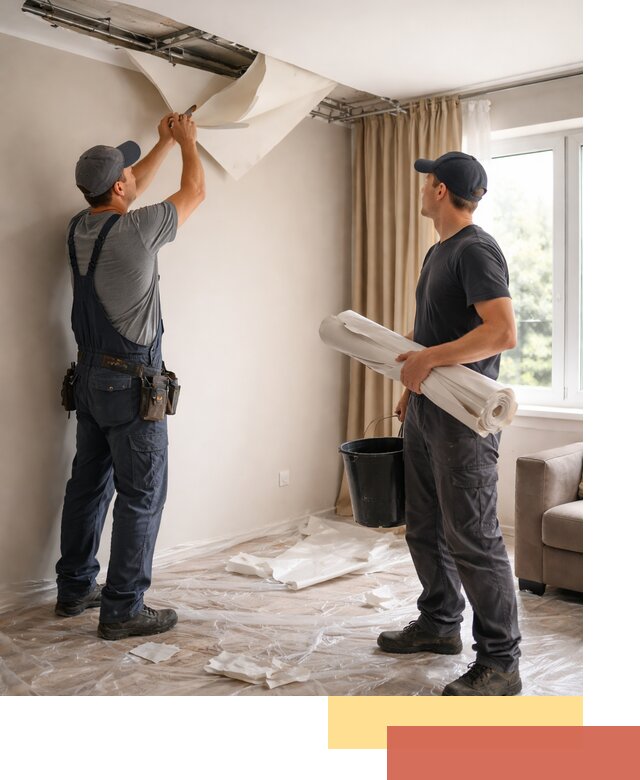 Демонтаж натяжного потолка в Евпатории быстро и аккуратно