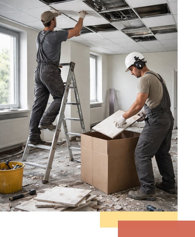 Демонтаж потолочной плитки в Евпатории быстро и аккуратно