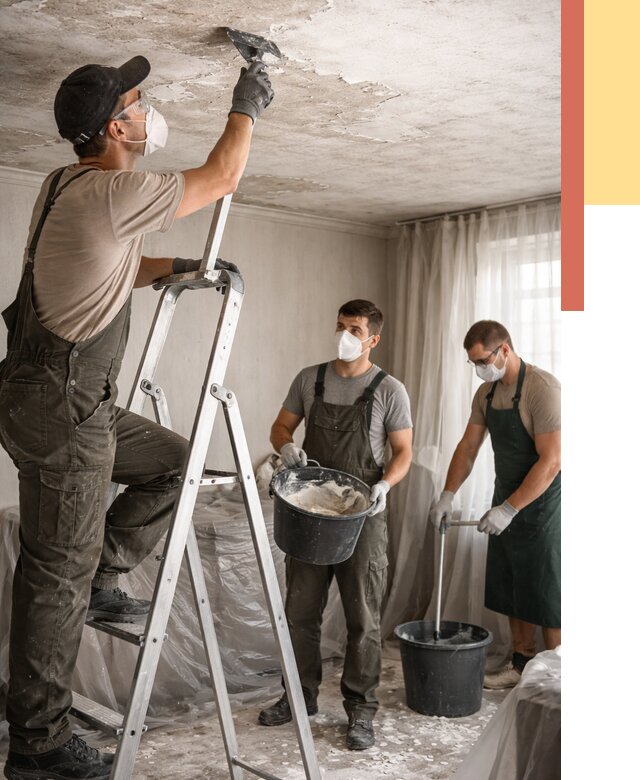 Удаление побелки с потолка в Евпатории от 2633 руб. быстро и недорого | ОТДЕЛОЧНИК-Евп