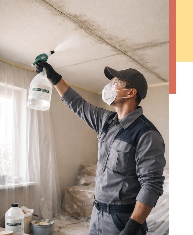 Антисептическая обработка потолка в Евпатории от 2633 руб. | ОТДЕЛОЧНИК-Евп