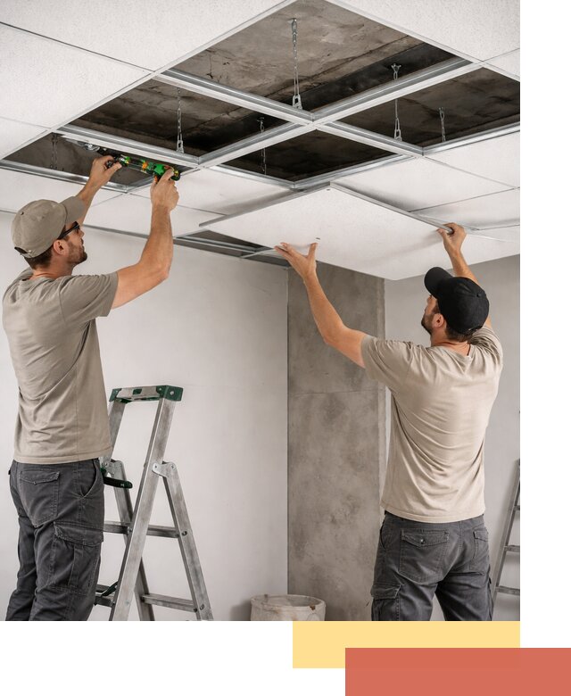 Монтаж потолка Армстронг под ключ в Евпатории