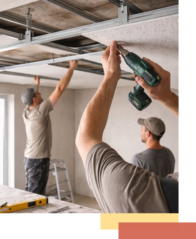 Монтаж акустического потолка в Евпатории под ключ