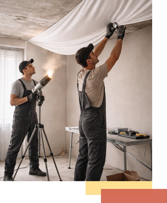 Установка натяжного потолка под ключ в Евпатории