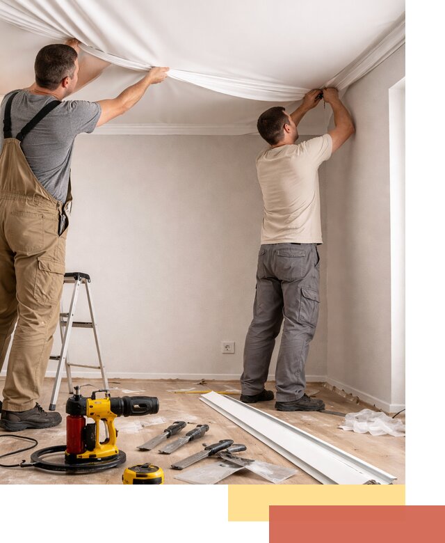 Монтаж ПВХ натяжного потолка в Евпатории качественно и быстро