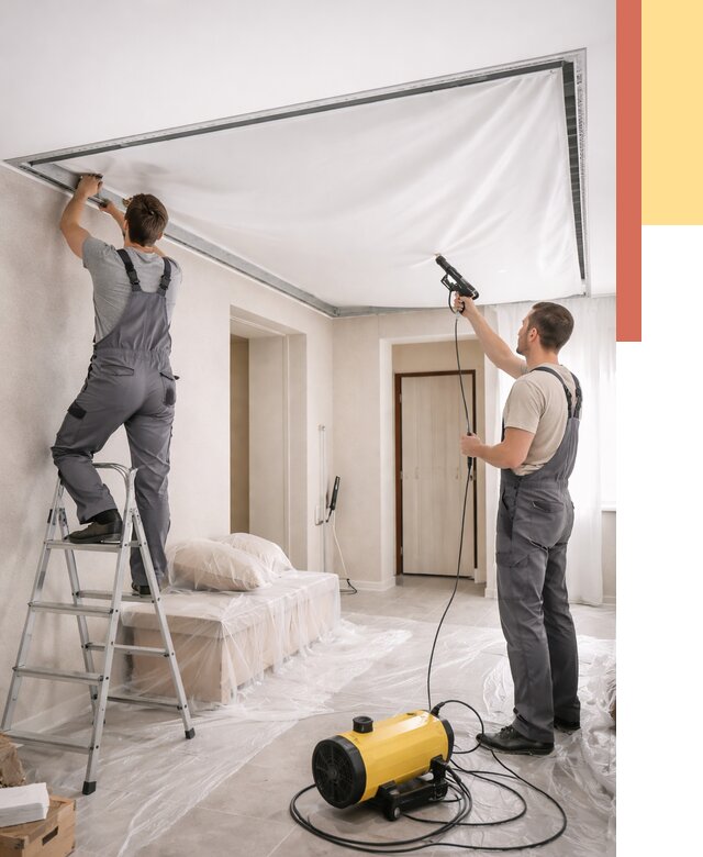 Монтаж натяжного потолка в прихожей в Евпатории от 2791 руб. под ключ | ОТДЕЛОЧНИК-Евп