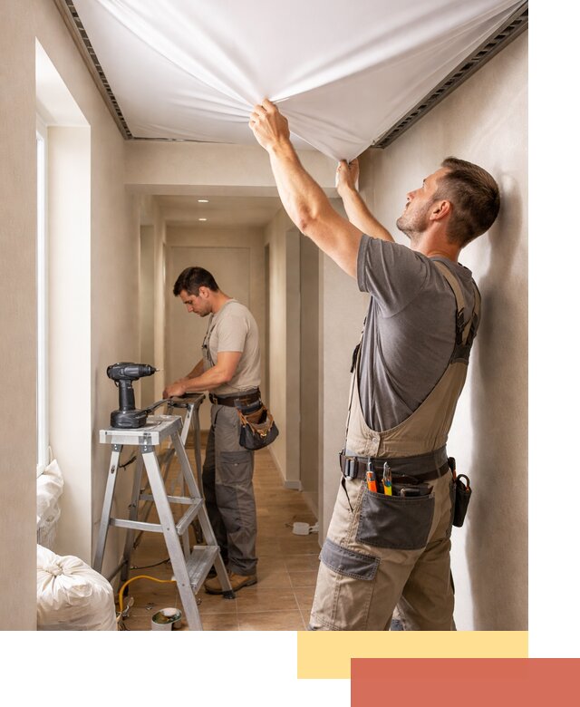 Монтаж натяжного потолка в прихожей в Евпатории