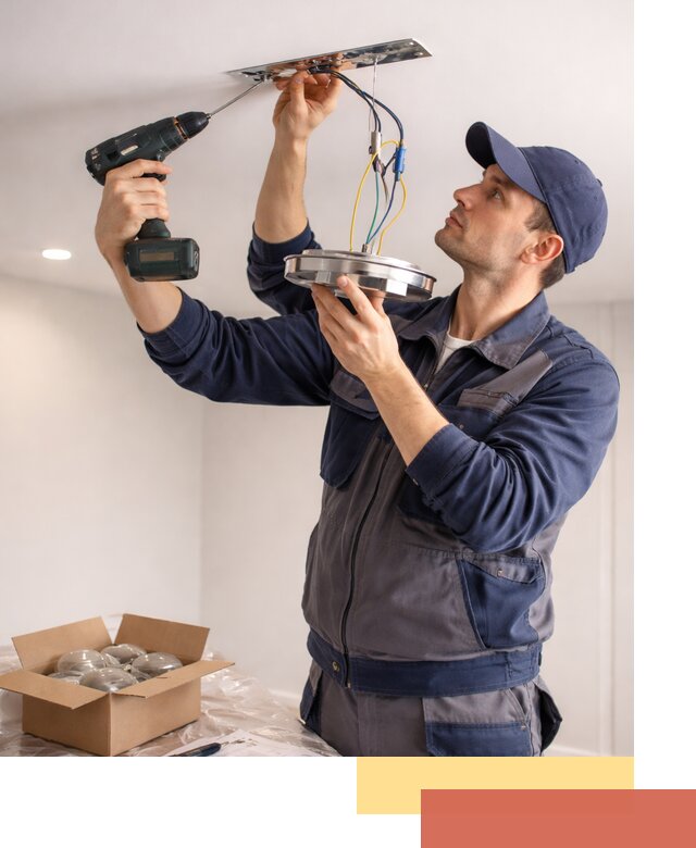 Установка люстры в натяжной потолок в Евпатории