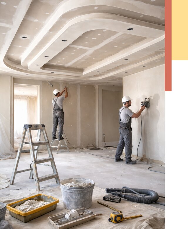 Многоуровневый потолок из гипсокартона в Евпатории от 790 руб. под ключ | ОТДЕЛОЧНИК-Евп