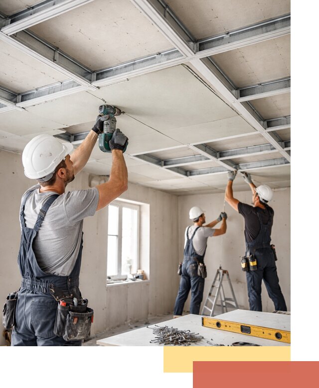 Кессонный потолок из гипсокартона под ключ в Евпатории