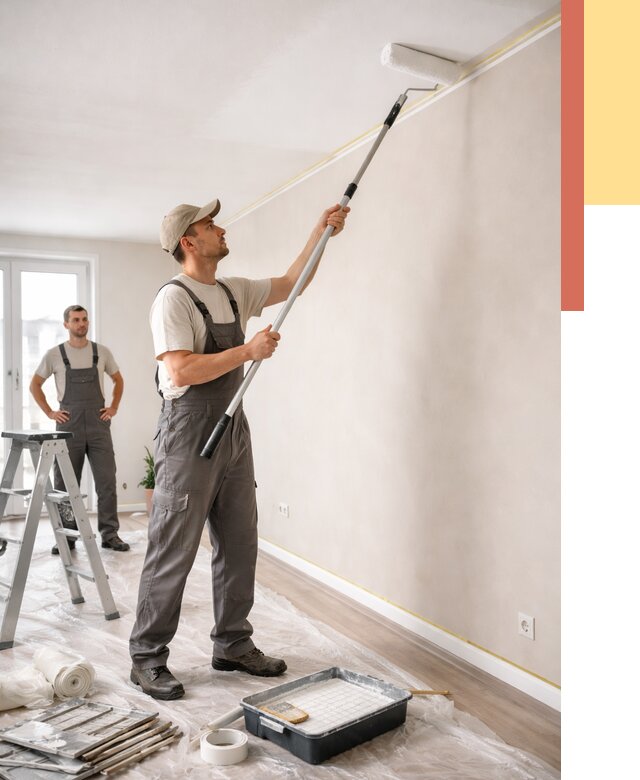 Покраска потолка из гипсокартона в Евпатории от 4740 руб./м2 — услуги под ключ | ОТДЕЛОЧНИК-Евп