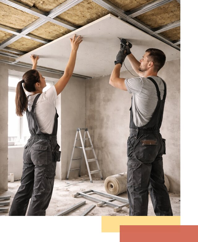 Звукоизоляция потолка из ГКЛ в Евпатории профессионально и надежно