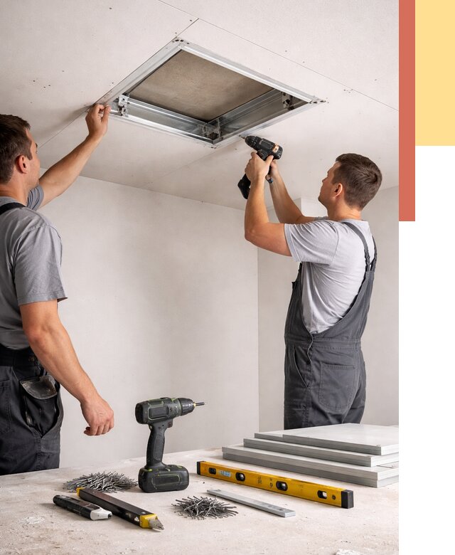 Установка люка в потолок ГКЛ в Евпатории от 2633 руб. под ключ | ОТДЕЛОЧНИК-Евп