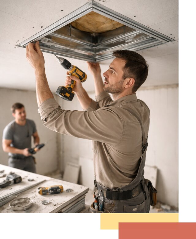 Монтаж люка в потолок из ГКЛ в Евпатории