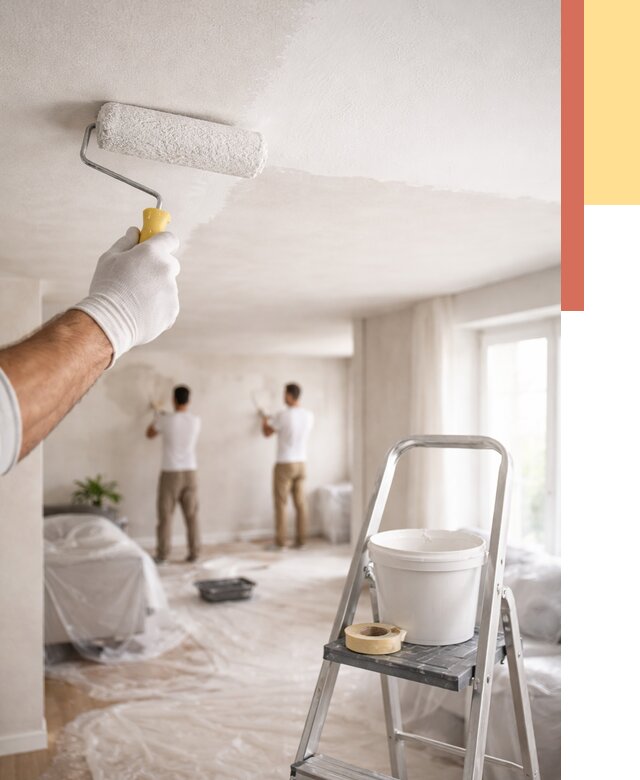 Покраска потолка акриловой краской в Евпатории от 2633 руб. | ОТДЕЛОЧНИК-Евп