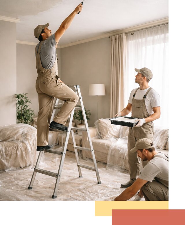 Покраска потолков акриловой краской в Евпатории качественно и быстро