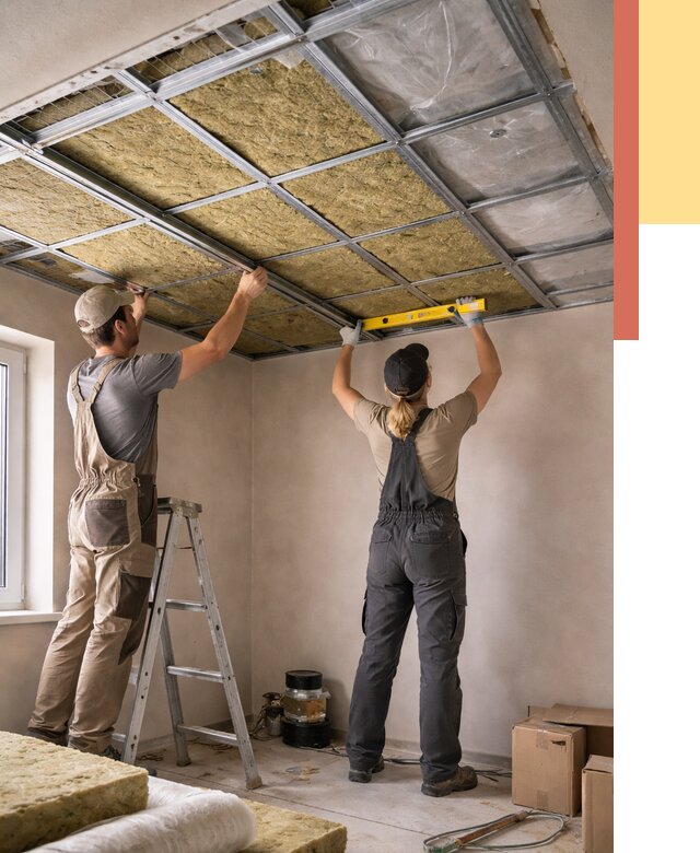 Шумоизоляция потолка в Евпатории от 1317 руб. под ключ — услуги ОТДЕЛОЧНИК-Евп